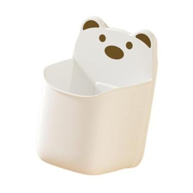 Imagem de Ｂｅｓｇａ Organizador de parede de cozinha, caixa de armazenamento, suporte de pia com adesivo ou escorredor de mesa, cesto suspenso para dormitório de, Branco 9.9x8.5x14.8cm