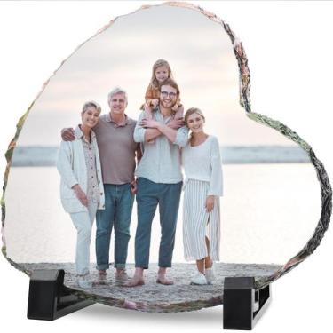 Imagem de Porta-Retratos Personalizado LOUISMIAA Photo Stone 25x25cm