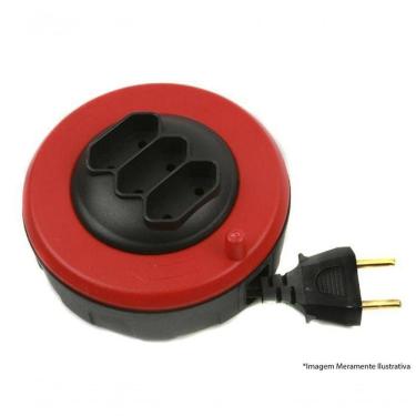 Imagem de Extensão Eletrica Retratil 5 Metros Pop Spin Daneva 3 Tomada
