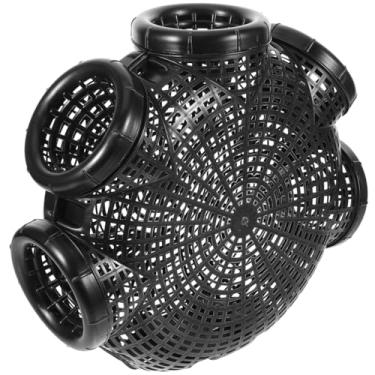Imagem de SUPVOX Armadilha Reutilizável Para Lagostins, Enguia Com 5 Furos Peixes, Camarões, Botias E Caranguejos, Material De Polipropileno Durável, Fácil Limpar, 12,00 X 10,43 4,13 Polegadas, Preta