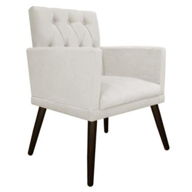 Imagem de Poltrona Decorativa Nanda Pés Palito Tabaco Sala de Espera Recepção Su