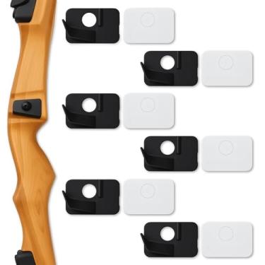 Imagem de 6 peças de descanso de flecha para arco recurvo - descanso de flecha mão direita para tiro com arco descanso de flecha recurvo descanso de flecha recurvo para arco composto acessórios de tiro com arco