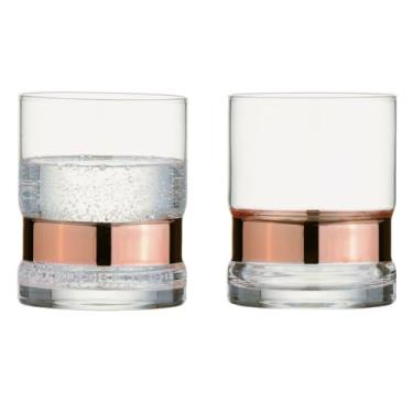 Imagem de Anton Studio Designs Copos DOF feitos à mão SoHo para uísque, Bourbon e Bebidas Alcoólicas - 340 g - Bronze - Conjunto de 2 copos elegantes