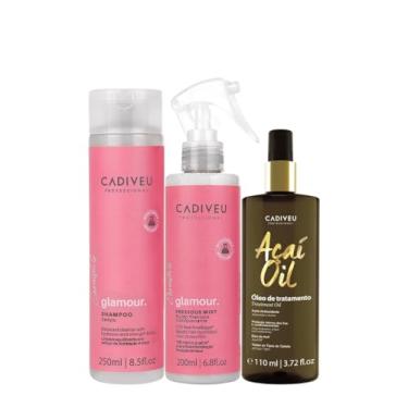 Imagem de Kit Cadiveu Profissional Essentials Glamour Shampoo Fluído e Açaí Oil 110 (3 produtos)