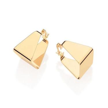 Imagem de Brinco argola quadrado banhado a ouro 18k rommanel