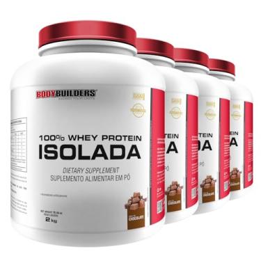 Imagem de Kit 4x 100% Whey Protein Isolada 2kg - Bodybuilders (Extra grande, Chocolate)
