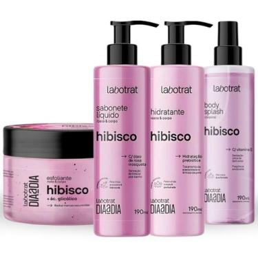 Imagem de Kit Banho Premium Labotrat Hibisco Completo 4 Produtos C/ Body Splash 