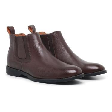 Imagem de Bota Masculina Chelsea Urban Couro Leather - LOJA RPERONI, Cafe, 41