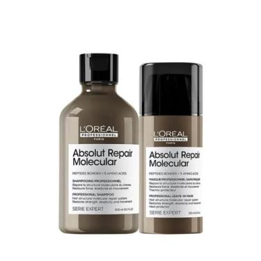 Imagem de Loreal Absolut Repair Molecular Sh 300ml + Leave-in 100ml - Loreal Pro