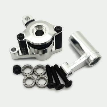 Imagem de Aluminum Steering Assembly Double Shear Steering Rack with Bearings Silver for Axial 1/10 Yeti AX31122