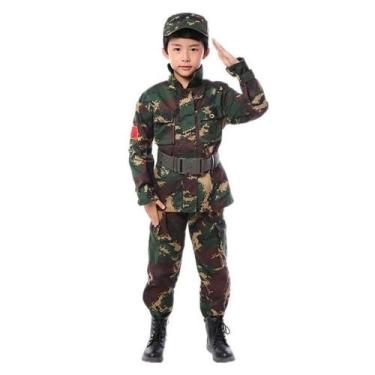 Imagem de Fantasia Infantil Militar Soldado Camuflada - Importado, Tam 3