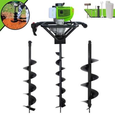 Imagem de KIT Perfurador de Solo Profissional Menegotti MPS-52 À Gasolina 52cc 1