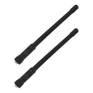 Imagem de SG Store Antena telescópica de banda dupla SMA com intercomunicador fêmea SMA 42 mm compatível com Baofeng BF-888S UV-5R UV-5RE