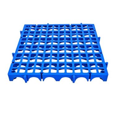 Imagem de Generic Piso de ladrilho interligado para lavagem de carros antiderrapante engrossado com furos grelha de piso para deck quintal chuveiro piscina, Azul