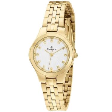 Imagem de Relógio CHAMPION feminino dourado strass CN25458H