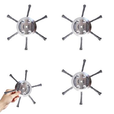 Imagem de 2025 Nova cabeça de aparador de grama de fio de aço de 15 cm, cabeça universal de aparador de ervas daninhas com fio de aço para aparador de cordas sem fio alimentado por bateria elétrica (3, 6