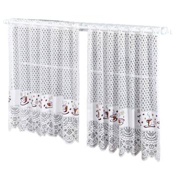 Imagem de Cortina Pia Vitro Renda Cozinha Café 1,60X0,80 Alt