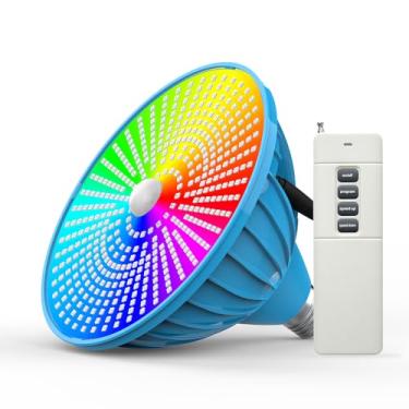 Imagem de Luzes de piscina para piscina enterrada 60 W 120 V lâmpada LED para piscina enterrada, luz de piscina subaquática que muda de cor com controle remoto, substituição E26/E27 para luminária Pentair
