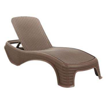 Imagem de Espreguiçadeira Dubai Premium Fibra Reclinavel Praia Piscina - Garden 