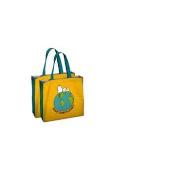 Imagem de Kit 2 Sacolas Ecobag Snoopy Salve O Planeta Amarelo - Clio