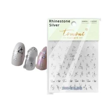 Imagem de Adesivos De Unhas Bronzeados 5D Coreanos, Ouro, Prata, Estrela, Lua, L