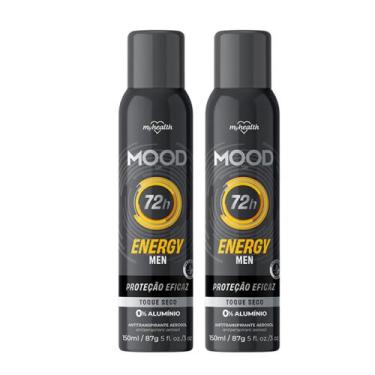 Imagem de Kit 2 Desodorante Mood Energy Men Aerosol Antitranspirante 0% Alumínio