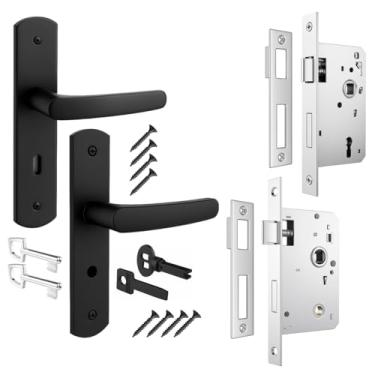 Imagem de Kit 1 Fechadura Residencial Completa Soprano Ipanema Porta Madeira Quarto Interna + 1 Fechadura Chave Fixa Banheiro WC