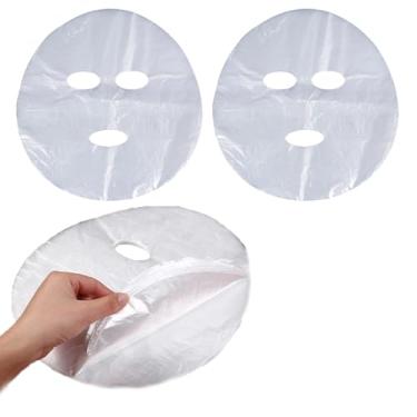 Imagem de UtySty Pacote com 400 máscaras faciais de plástico descartáveis, máscara hidratante facial, faça você mesmo, adesivos de rugas para testa para argila, cremes faciais, máscara de lama, creme hidratante