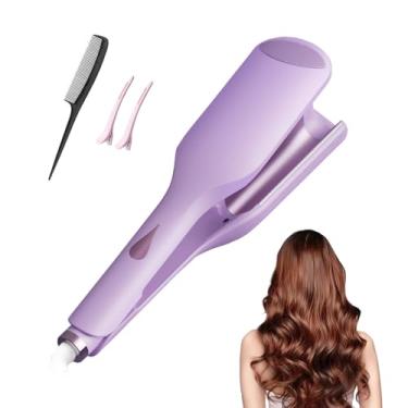 Imagem de Modelador de cachos ondulado para mulheres, 36 mm (1,41") com 11 níveis de temperatura ajustáveis, aquecimento rápido 30s, ferramenta de modelador de cabelo iônico com desligamento inteligente para