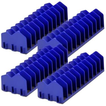 Imagem de KHZSPP 4 peças de suporte organizador de alicates, 10 compartimentos, organizador de cortadores de alicate com base de borracha antiderrapante, mantém os alicates organizados na gaveta de ferramentas