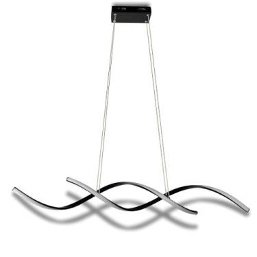 Imagem de Luminária Pendente Led Preto Espiral Dna Moderno Nitrolux