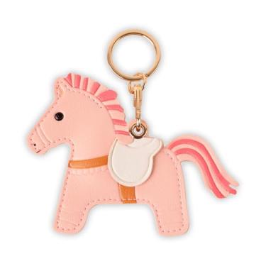 Imagem de Porta-chaves de couro compatível com Apple AirTag, GPS AirTag, localizador de chaveiros, rastreador com chaveiro, capa protetora antiarranhões para chaves, carteira (cavalo)