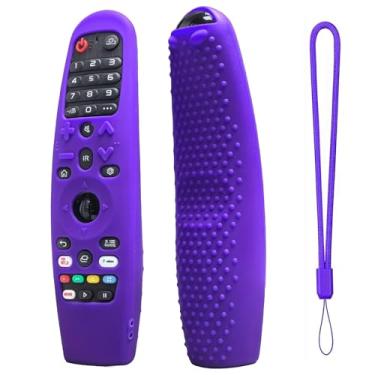 Imagem de MRSVI Capa de silicone para LG AN-MR600/AN-MR650 / AN-MR18BA / AN-MR19BA/AN-MR20GA Capa protetora para controle remoto de TV LG Magic (roxa)