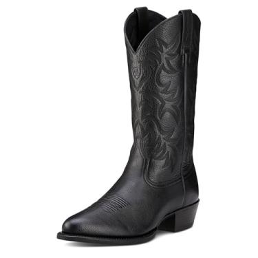 Imagem de Ariat Bota masculina Heritage R Toe Western, Cervo preto, 8 Wide