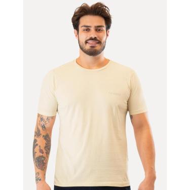 Imagem de Camiseta Guess Masculina Small Silk Logo Off-White-Masculino