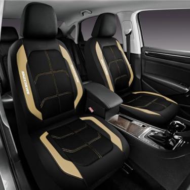 Imagem de Skechers Capas de assento resfriadas a ar e de espuma viscoelástica - capa de assento de carro de couro para fornecimento de conforto e suporte, compatível com airbag para assentos dianteiros, ajuste