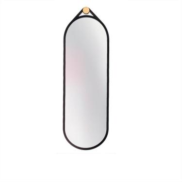 Imagem de Espelho Decorativo Adnet Flat Preto 120X40Cm Oblongo