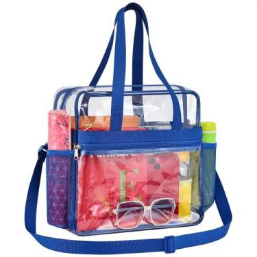 Imagem de Bolsa transparente Paxiland Stadium Events 30x15x30cm azul impermeável