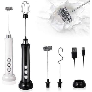 Imagem de Milk Frother USB recarregável portátil com batedores para café - Omkar