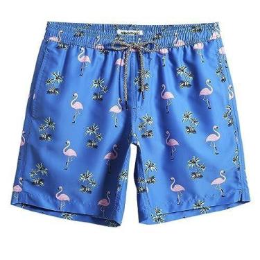 Imagem de Calções de banho magic Quick Dry Swim Shorts para homens Flamingo - ma