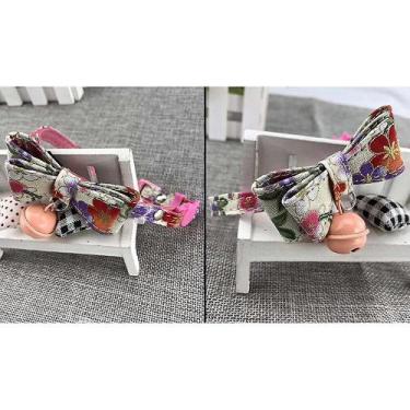 Imagem de Gatos macios gola bonito filhote sinos gola com gravata borboleta - HU