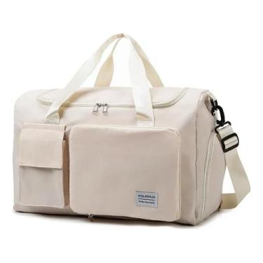 Imagem de Bolsa Mala de Mão Bordo Matelassê Espaçosa  Viagem, Multiuso, Mala Gra