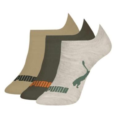 Imagem de Meia Puma Sapatilha Infantil 2740.001 C/3, Kaki, Verde militar, Mescla