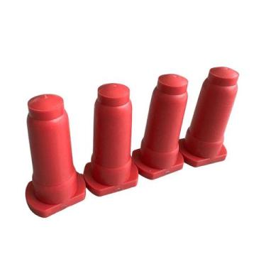 Imagem de Bico vermelho para balde alimentador de bezerros baspan - kit com 4 un