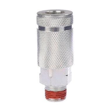 Imagem de WYNNsky Acoplador de ar ARO, tamanho do corpo de 9,5 cm, tamanho de rosca macho NPT de 3/8 polegadas, encaixe de mangueira de compressor de ar de aço