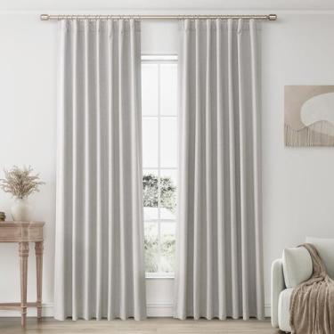 Imagem de Cortinas Guken Blackout, branco acinzentado, linho 230x229cm, 2 painéi