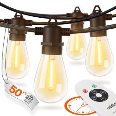 Imagem de Complemento de luzes de corda LED para exterior de 15 m com controle d