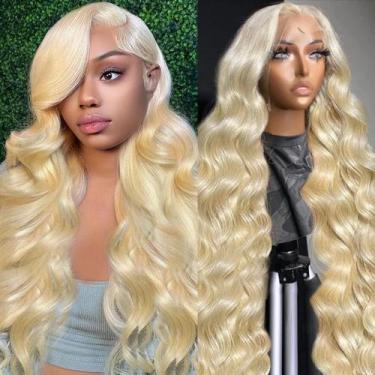 Imagem de Peruca frontal de renda KEGOO 613 Blonde Human Hair Body Wave 22"