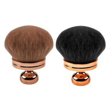 Imagem de HOIRIX Pincel de bronzeamento extragrande para base corporal para autobronzeador, aplicador de costas, ferramenta de maquiagem de desfoque de cabeça larga (multicolorido, 2 peças)