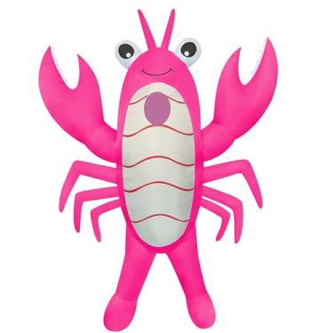 Imagem de eLUUGIE Fantasia inflável de lagosta de lagosta para adultos, fantasia de boby completo para Halloween/carnaval/carnaval, Laranja, Standard size